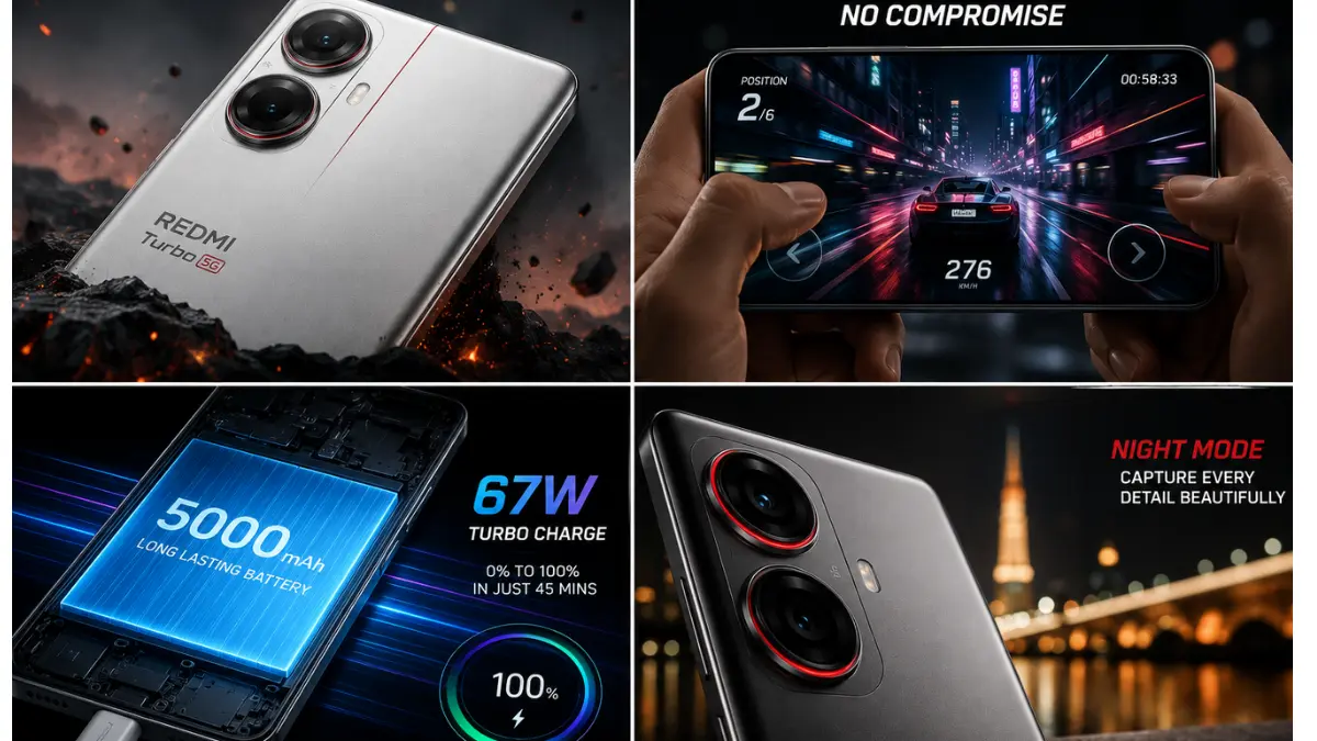 : Xiaomi REDMI Turbo 5 Max: बड़ी बैटरी और फ्लैगशिप परफॉर्मेंस के साथ नया पावरफुल स्मार्टफोन